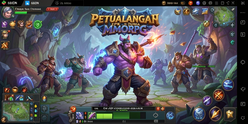 Screenshot gameplay seru 68IDN dalam dunia MMORPG.