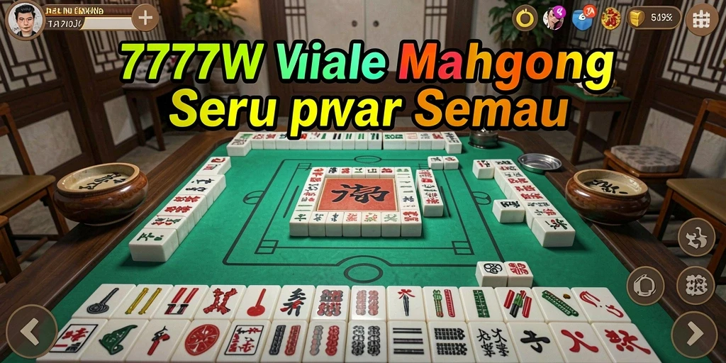 Tangkapan layar menunjukkan gameplay menarik dalam 7777W Mahjong.