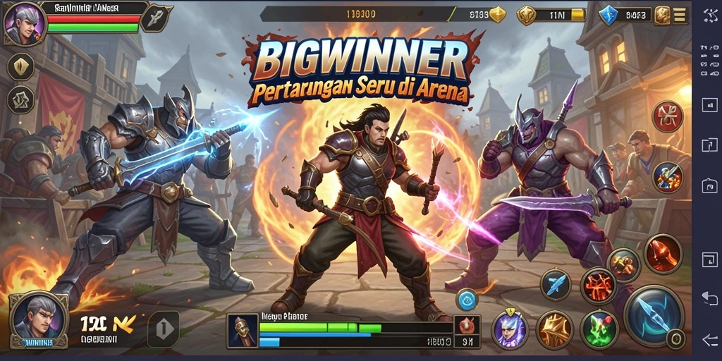 Tampilan gameplay Fighting yang intens dan seru di BIGWINNER.