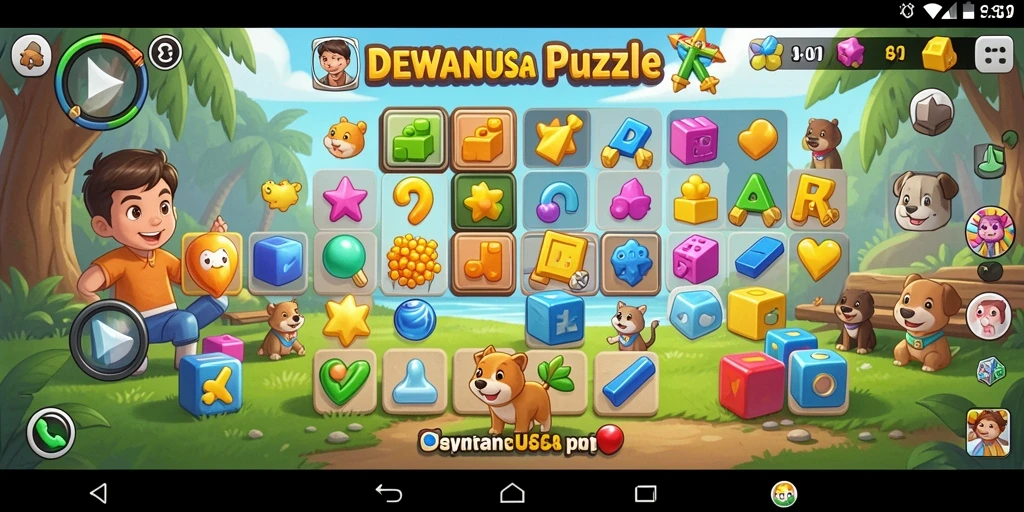 Screenshot gameplay DEWANUSA menampilkan serangkaian teka-teki menarik dan menantang.