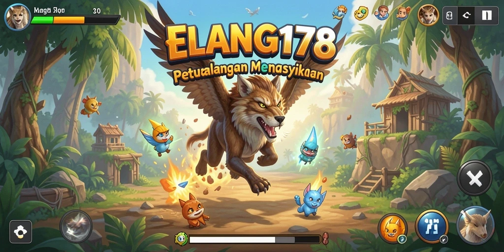 Screenshot ELANG178 menampilkan aksi cepat dalam gameplay Arcade.
