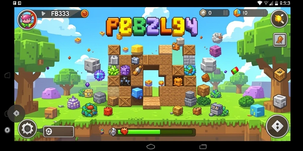 Screenshot FB333 menunjukkan gameplay puzzle yang menarik dan menantang.