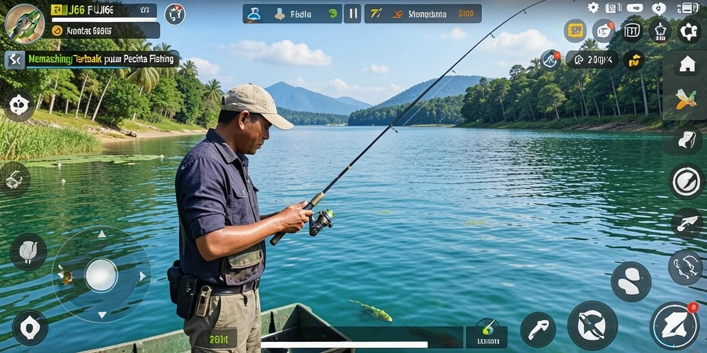 Tampilan gameplay FUJI66 dengan aksi memancing yang mendebarkan.