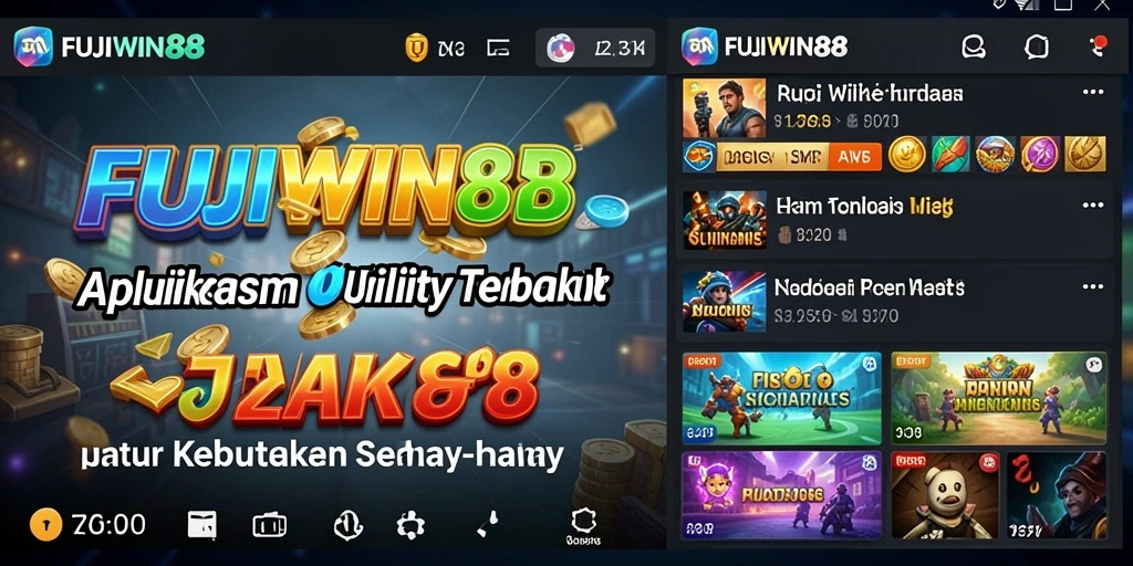 Tampilan antarmuka aplikasi FUJIWIN88 yang menarik dan fungsional.