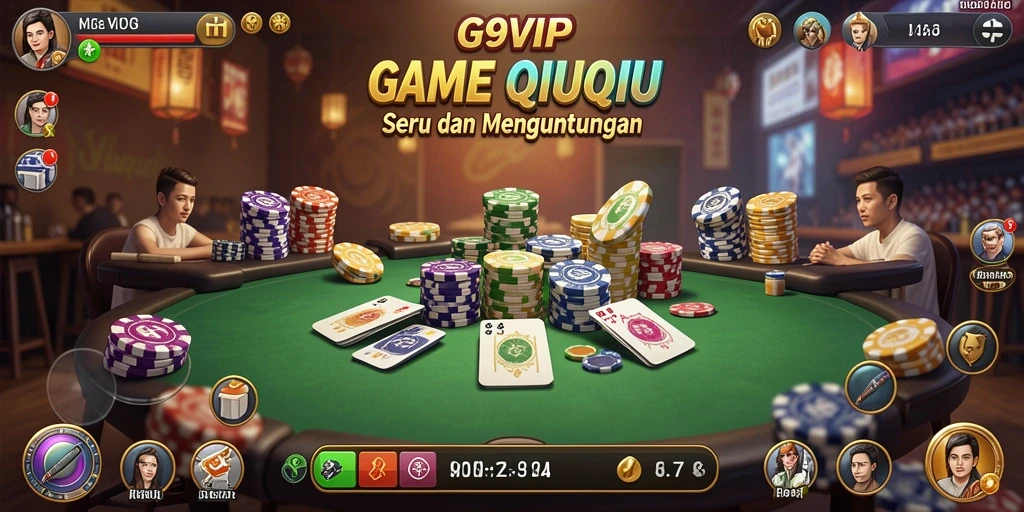 Tampilan gameplay seru G9VIP dalam aplikasi QiuQiu.