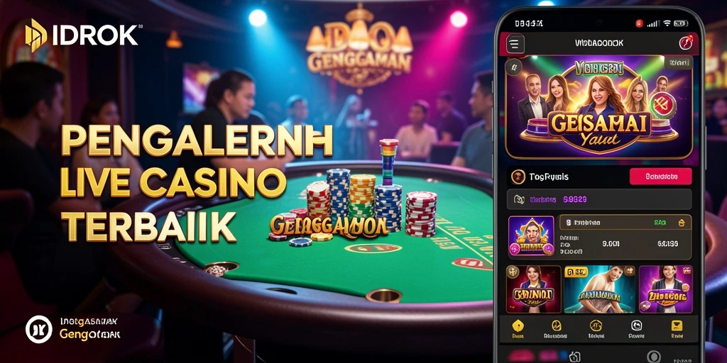 Tampilan gameplay Live Casino yang seru dan interaktif di IDROK.