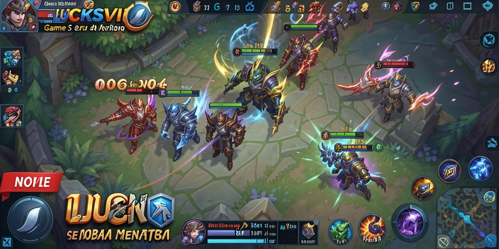 Tampilan gameplay seru dari LUCKSVIP dengan aksi MOBA menegangkan.