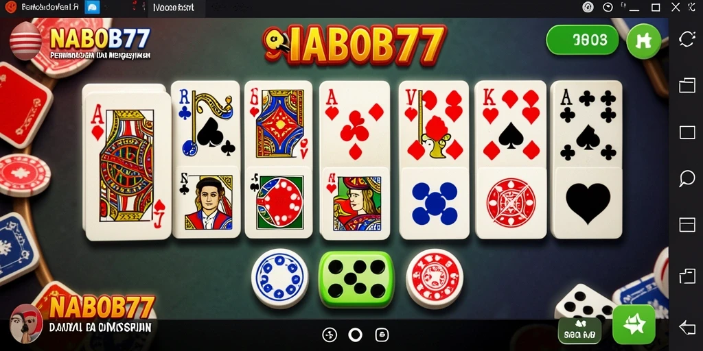 Screenshot utama NABOB77 menampilkan gameplay seru permainan Domino.