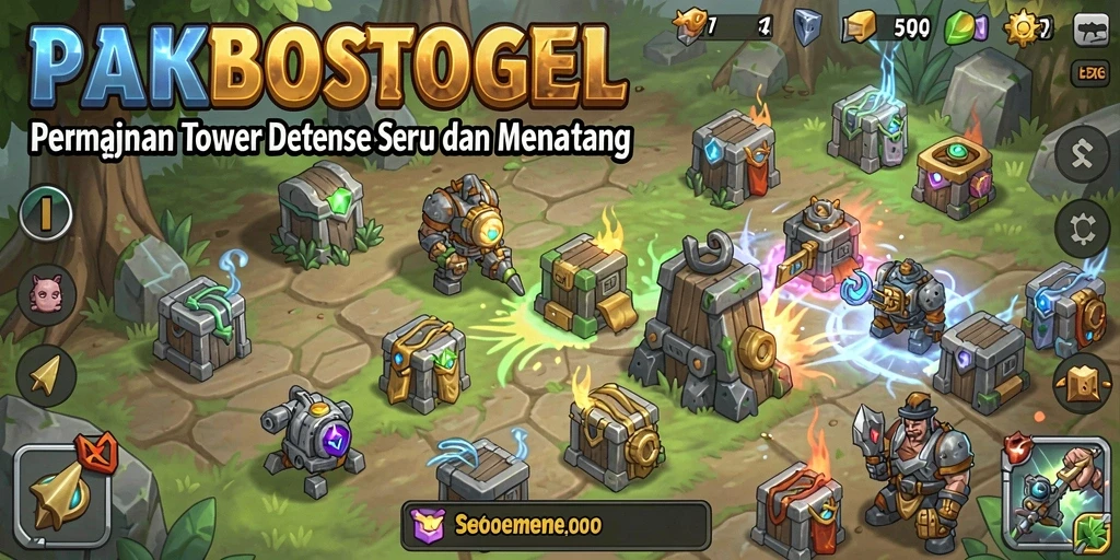 Tampilan menarik dari gameplay PAKBOSTOGEL dalam genre Tower Defense.