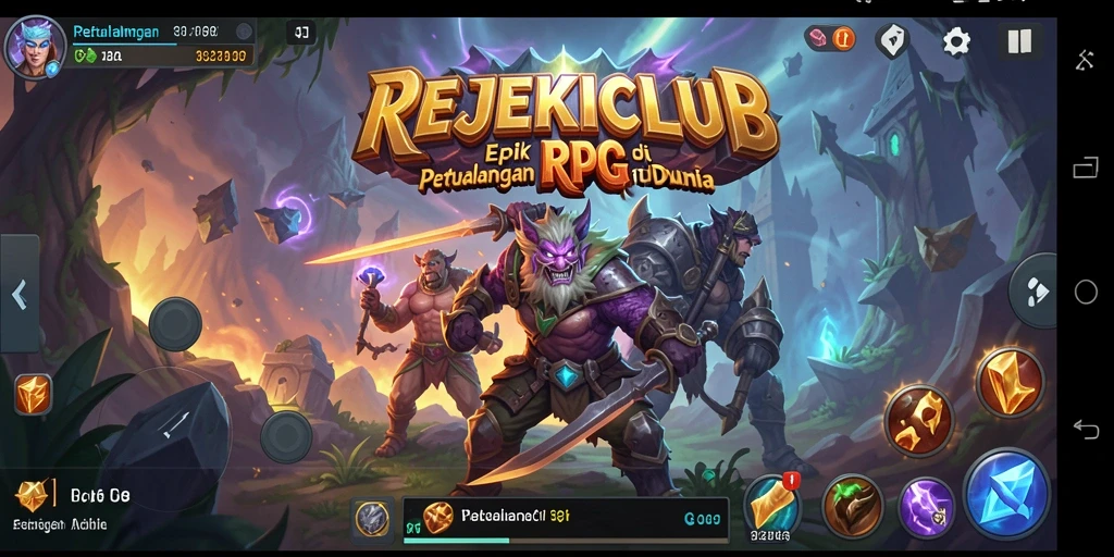 Screenshot gameplay REJEKICLUB yang menampilkan aksi epik dalam RPG.