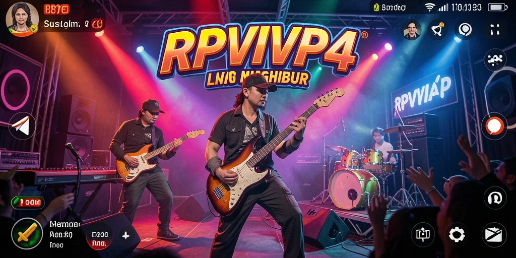 Tampilan gameplay RPVIP4 yang menampilkan keseruan bermain musik.