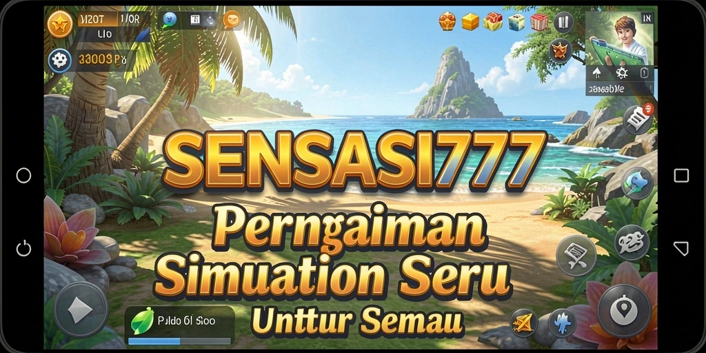 Tampilan gameplay menyenangkan dari SENSASI777 yang menampilkan skenario Simulation.