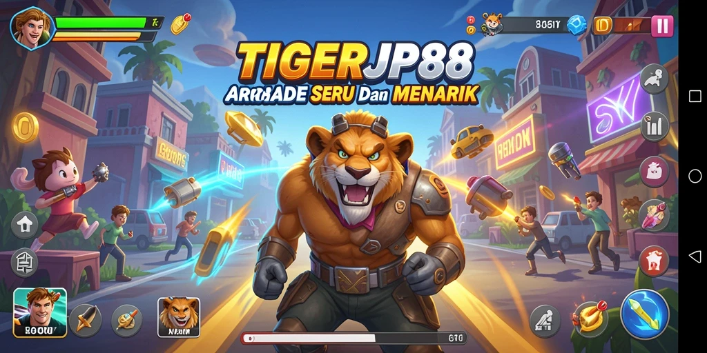 Tampilan gameplay seru dari TIGERJP88 yang mengasyikkan.