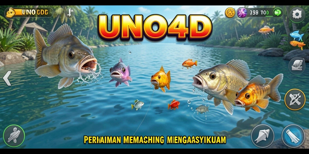 Tampilan gameplay <strong>UNO4D</strong> yang seru dan menantang saat memancing.