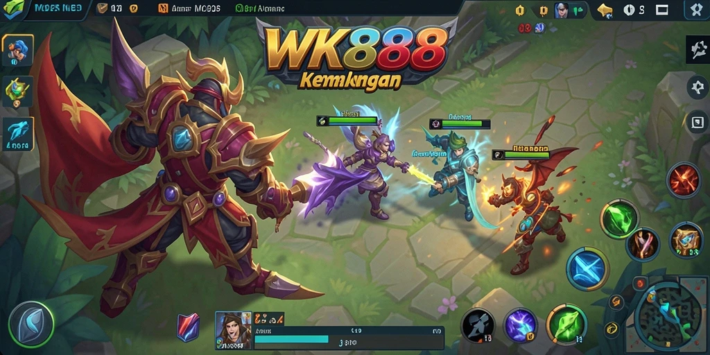 Tampilan gameplay seru dari pertarungan di WK888.